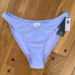 New NWT Wild Fable Purple Bikini Swim Brief Bottom S 4 6 High Leg Cheeky